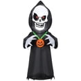 thumbnail image 1 of Gemmy Scary Skull Reaper Halloween Inflatable, 1 of 6