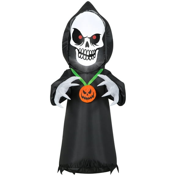 Gemmy Scary Skull Reaper Halloween Inflatable