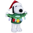 thumbnail image 1 of Gemmy Snoopy Holiday Greeter with Light String, Multi, 1 of 3