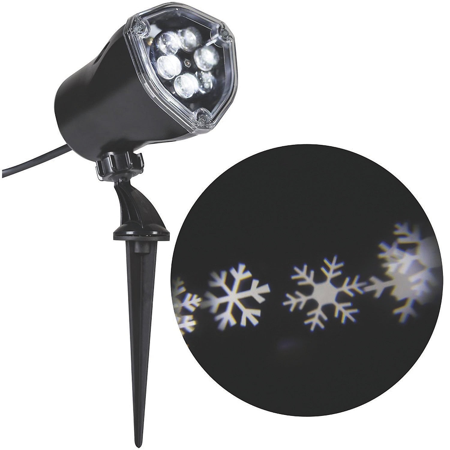 Gemmy Snow Flurries LED Light Show Projector - 12 in x 5 in