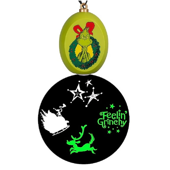 Gemmy The Grinch LED Whirl-A-Motion Hanging Projection Ornament "Feeling Grinchy"