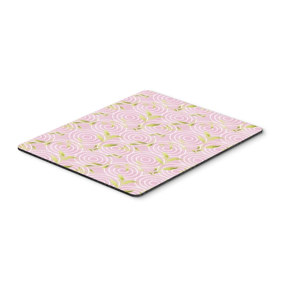 Gemoetric Circles on Pink Watercolor Mouse Pad Hot Pad or Trivet