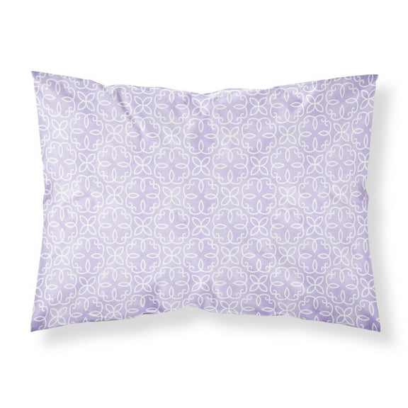 Gemoetric Circles on Purple Watercolor Fabric Standard Pillowcase