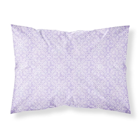 Gemoetric Circles on Purple Watercolor Fabric Standard Pillowcase