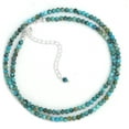 thumbnail image 1 of Gempires Turquoise Beads 18 In Adjustable Silver Plating Choker Necklace for Women, 1 of 7