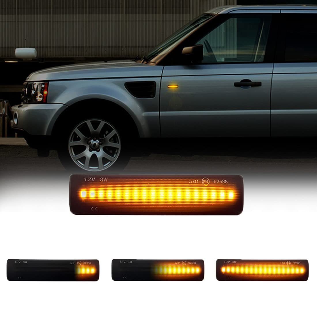 Gempro 2Pcs LED Front MMF7 Fender Side Marker Light Turn Signal Lamp ...