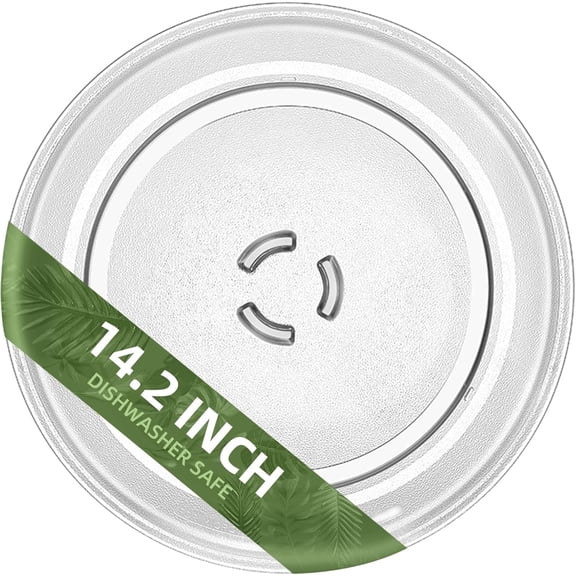 Gemroom 14.2" Microwave Glass Plate for Whirlpool W10818723 Microwave Plate Replacement Microwave Glass Plate for KitchenAid, Maytag 14 1/8 Microwave Glass Turntable 4375274 4252778 461967720541