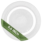 Gemroom 9.6 in Flat-Bottom Microwave Glass Plate for LG Microwave Compatible With Flat-Bottom 9 5/8" LG Microwave Turntable Plate replace part # 3390W1A035A 3390W1A035B 3390W1A035C 3390W1A035D