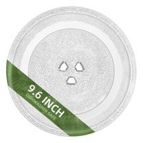 Impresa Small Microwave Glass Plate Replacement - 9.6 Inch / 24.5cm, Universal Fit With 3-Part Bushing