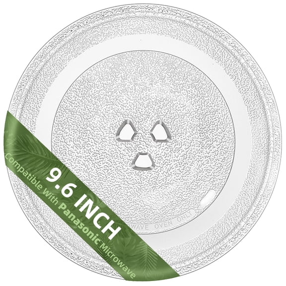 Gemroom 9.6 in Small-Coupler Microwave Glass Plate For Panasonic Microwave Compatible With Small-Coupler 9 5/8" Panasonic Microwave Turntable Plate replace part# F06016D00XN A06015G10XN