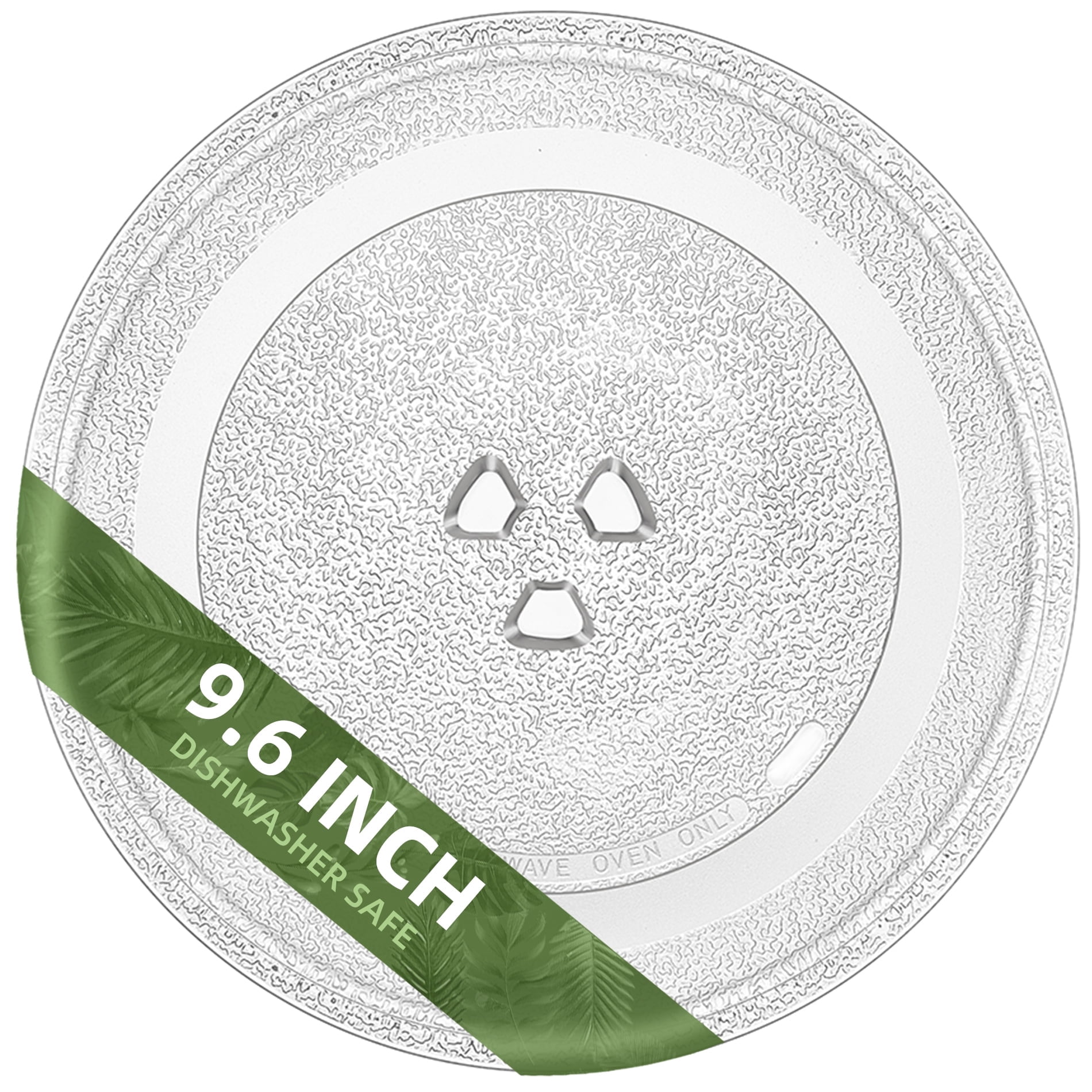 Gemroom Smallest 9.6 Inch Microwave Plate Replacement Compatible With Panasonic Microwave Glass Plate F06016D00XN, 9.6" Microwave Plate Replacement for Nostalgia 0.7 cu.ft. 700W small retro microwave