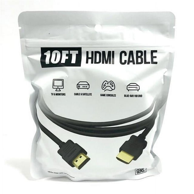 Gems 813125029388 10 ft. HDMI Cable