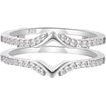 thumbnail image 1 of Gems Jewels 2.00 Ct Round Cut Diamond Wedding Engagement Wrap Ring 14K White Gold Plated 925 Sterling Silver For Women's -10, 1 of 3