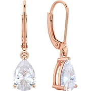 Gems&Jewels 2.00 Ctw Pear Cut Diamond Women Drop & Dangle Earrings 14K Rose Gold Finish