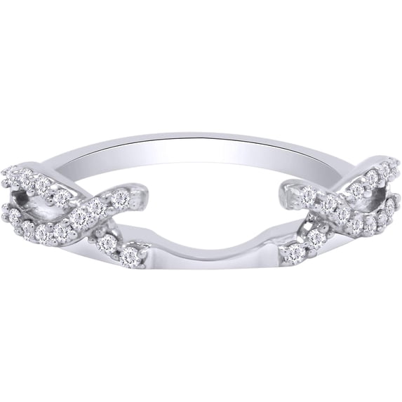 Gems Jewels 2.10 Ct Round Cut Diamond Wedding Engagement Wrap Ring 14K White Gold Plated 925 Sterling Silver For Women's -4.5