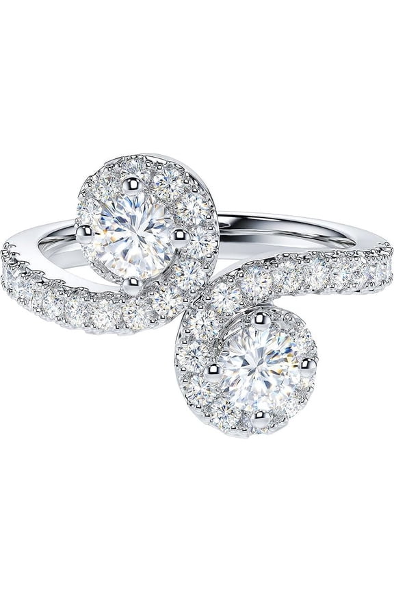 2.12 Ctw Round Cut White Diamond Engagment Wedding Halo Ring 14K White Gold Plated 925 Sterling Silver 925 Sterling Silver For Women's - 6