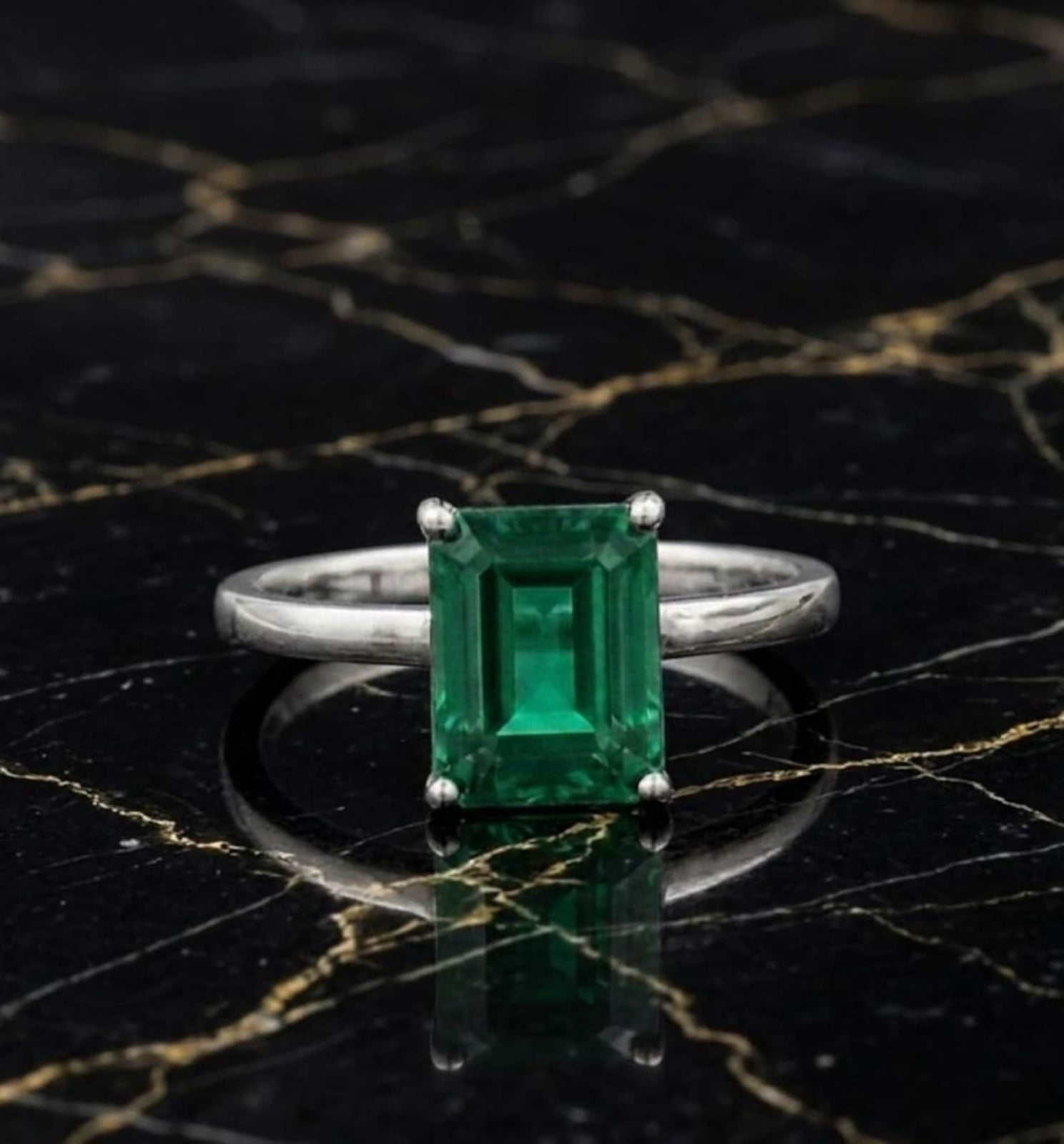 Gems Jewels 2.20 Ct Emerald Cut Green Emerald Womens Engagement Wedding Gems Jewels 2.20 Ct Emerald Cut Green Emerald Womens Engagement Wedding