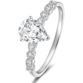 thumbnail image 1 of Gems Jewels 2.20 Ct Pear Cut Diamond Womens Wedding Enagaement Ring 925 Sterling Silver 14K White Gold Plated For Women's -6, 1 of 3