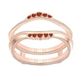 thumbnail image 1 of Gems Jewels 2.30 Ct Round Cut Garnet Wedding Engagement Wrap Ring 14K Rose Gold Plated 925 Sterling Silver For Women's -6.5, 1 of 1