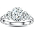 thumbnail image 1 of Gems Jewels 2.42 Ct Oval Cut Diamond Womens Wedding Enagaement Ring 925 Sterling Silver 14K White Gold Plated For Women's -10, 1 of 3