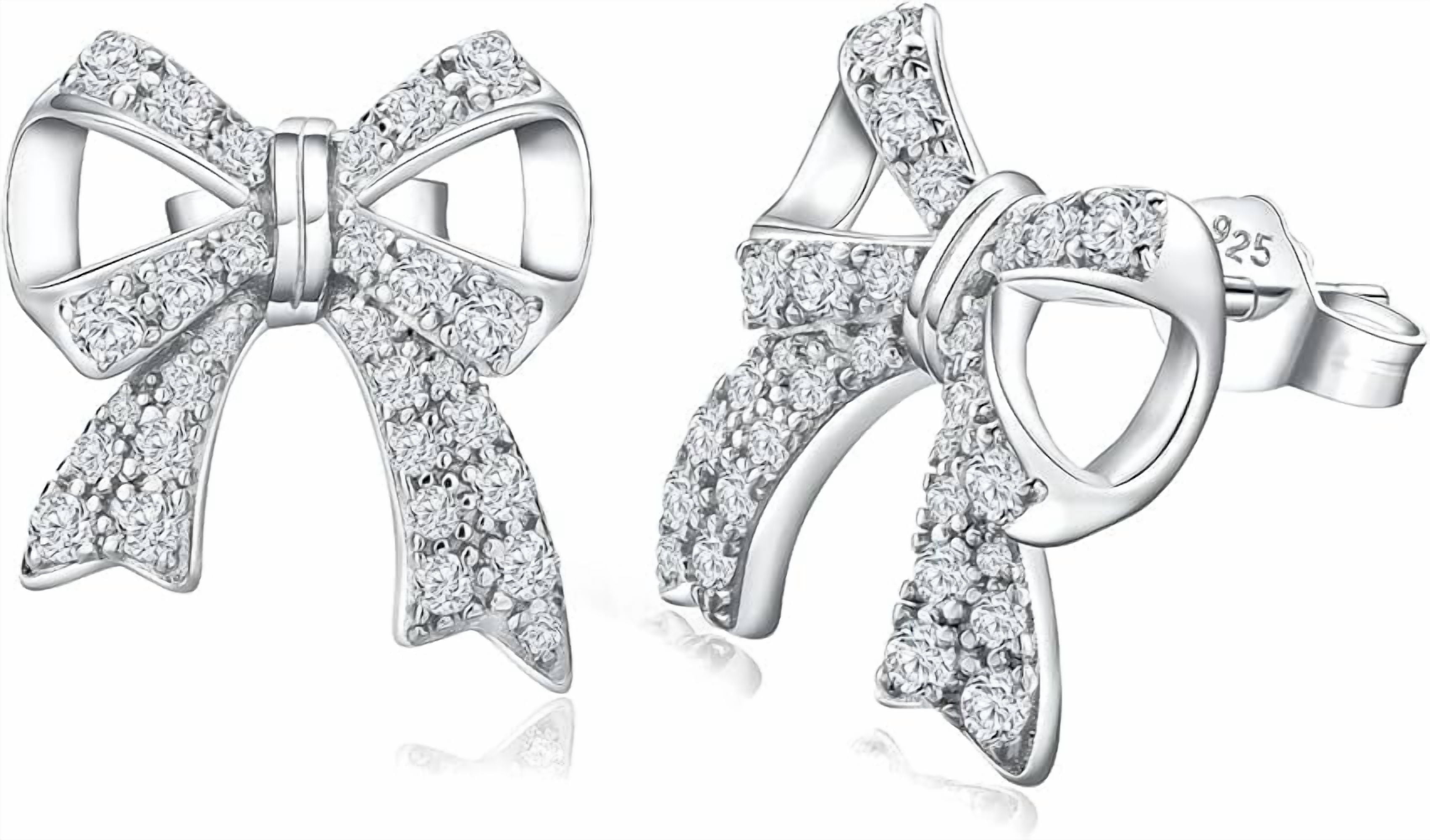 Men Women 925 Sterling Silver Icy Cz 6mm Square Gold Plated 3d Stud