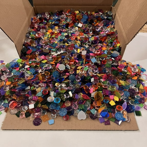 Gems Jewels Rhinestones 5lbs+ ( 16 cups) Made in USA