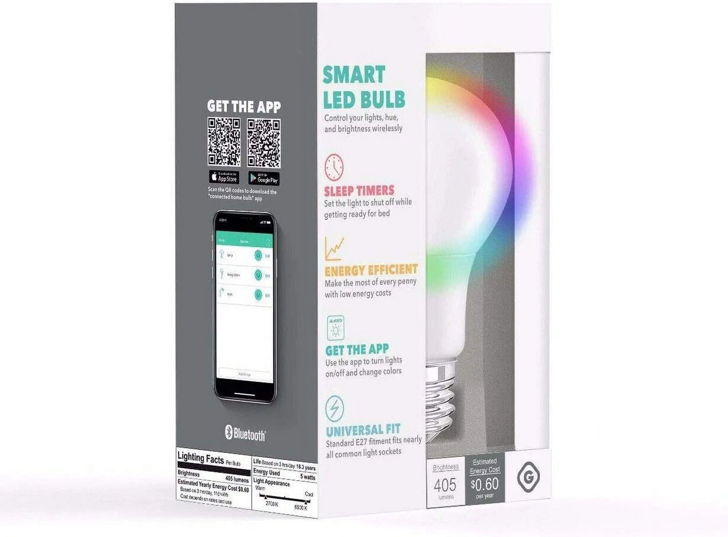 Gems LED Bluetooth Smart Bulb Walmart