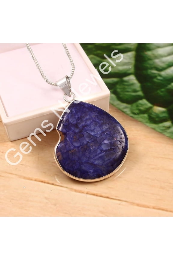 925 Sterling Silver Genuine Agate Pendant Necklace Gift Jewelry For Men/Women