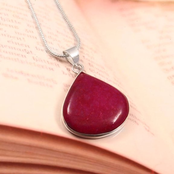 Gems N Jewels Unique Design Pear Pink Gemstone Pendant 925 Sterling silver Jewelry