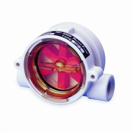 Gems Sensors Flow Rate Indicator,Rotor,20 GPM,1/2 in. RFI, 155480