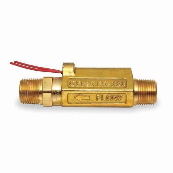 Gems Sensors Liquid Flow Switch,Piston,SPST,20VA FS-380, 168432