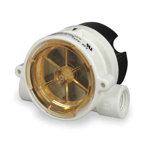 Gems Sensors Liquid Flow Switch,Rotor,SPDT,35mA/95mA RFS, 180395