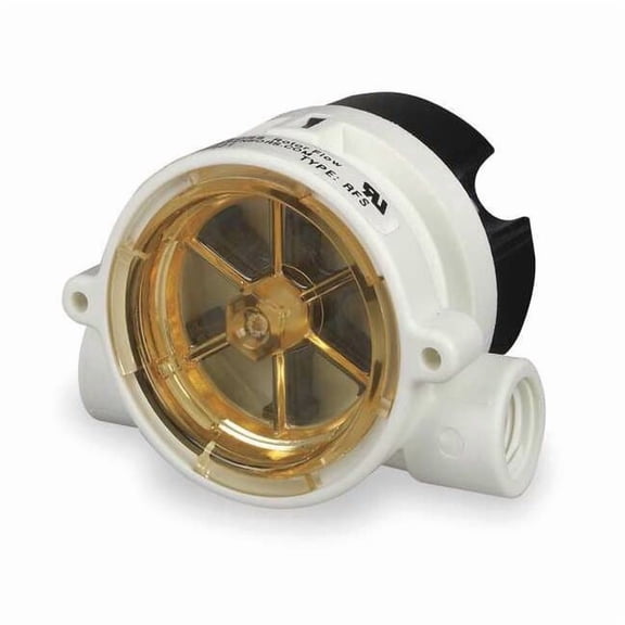 Gems Sensors 1" FNPT SPDT Liquid Flow Switch 24VDC 8 to 60 gpm RFS, 181688