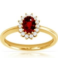thumbnail image 1 of GemsNY July Birthstone - Classic Princess Diana Replica Oval Ruby Halo Ring (Grade - AAAA | 0.79cttw), 1 of 4