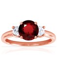 thumbnail image 1 of GemsNY July Birthstone - Classic Three Stone Round Ruby Ring (Grade - AAA | 1.95cttw), 1 of 4
