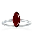 thumbnail image 1 of GemsNY July Birthstone - Dainty Marquise Four Prong Ruby Solitaire Ring (Grade - AAA | 2.00cts.), 1 of 4