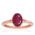 thumbnail image 1 of GemsNY July Birthstone - Dainty Oval Ruby Ring With Splity Shank (Grade - A | 1.18cttw), 1 of 4