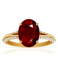 thumbnail image 1 of GemsNY July Birthstone - Dainty Oval Ruby Ring With Splity Shank (Grade - AAA | 3.53cttw), 1 of 4