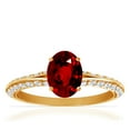 thumbnail image 1 of GemsNY July Birthstone - Dainty Oval Ruby Ring With Splity Shank (Grade - AAAA | 0.83cttw), 1 of 4