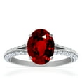 thumbnail image 1 of GemsNY July Birthstone - Dainty Oval Ruby Ring With Splity Shank (Grade - AAAA | 2.43cttw), 1 of 4