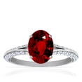 thumbnail image 1 of GemsNY July Birthstone - Dainty Oval Untreated Ruby Ring With Splity Shank (Grade - AAAAA | 1.73cttw), 1 of 4