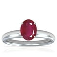 thumbnail image 1 of GemsNY July Birthstone - Traditional Oval Ruby Solitaire Ring (Grade - A | 0.65cts.), 1 of 4