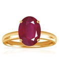 thumbnail image 1 of GemsNY July Birthstone - Traditional Oval Ruby Solitaire Ring (Grade - A | 2.25cts.), 1 of 4