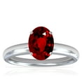 thumbnail image 1 of GemsNY July Birthstone - Traditional Oval Ruby Solitaire Ring (Grade - AAAA | 1.00cts.), 1 of 4