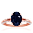 thumbnail image 1 of GemsNY September Birthstone - Dainty Oval Blue Sapphire Ring With Splity Shank (Grade - AA | 2.43cttw), 1 of 4