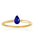 thumbnail image 1 of GemsNY September Birthstone - Dainty Pear Shape Four Prong Blue Sapphire Solitaire Ring For Women (Grade - AAAA | 0.50cts.), 1 of 4