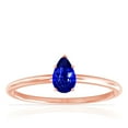 thumbnail image 1 of GemsNY September Birthstone - Dainty Pear Shape Four Prong Blue Sapphire Solitaire Ring For Women (Grade - AAAA | 0.85cts.), 1 of 4