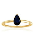 thumbnail image 1 of GemsNY September Birthstone - Dainty Pear Shape Four Prong Blue Sapphire Solitaire Ring (Grade - A | 1.25cts.), 1 of 4