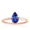 thumbnail image 1 of GemsNY September Birthstone - Dainty Pear Shape Four Prong Blue Sapphire Solitaire Ring (Grade - AAA | 2.00cts.), 1 of 4