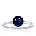 thumbnail image 1 of GemsNY September Birthstone - Dainty Round Four Prong Blue Sapphire Solitaire Ring (Grade - AA | 0.65cts.), 1 of 4